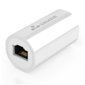 山泽 防雷网络直通头 白色 ZFL-101B