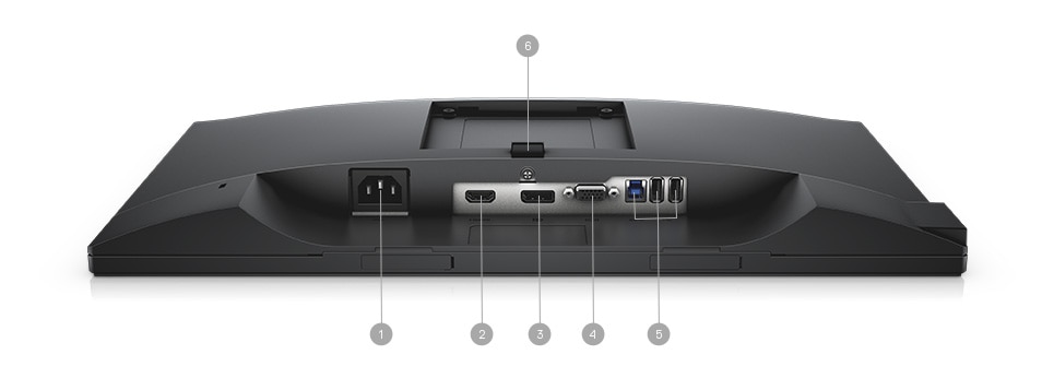 Dell P2018H显示器 - 连接选项